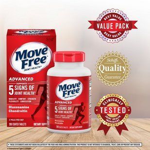 Joint Health Move Free Advanced 200 шт USA Glucosamine + FruiteX з глюкозаміном, хондроїтином та Uniflex для суглобів 2597953358 фото