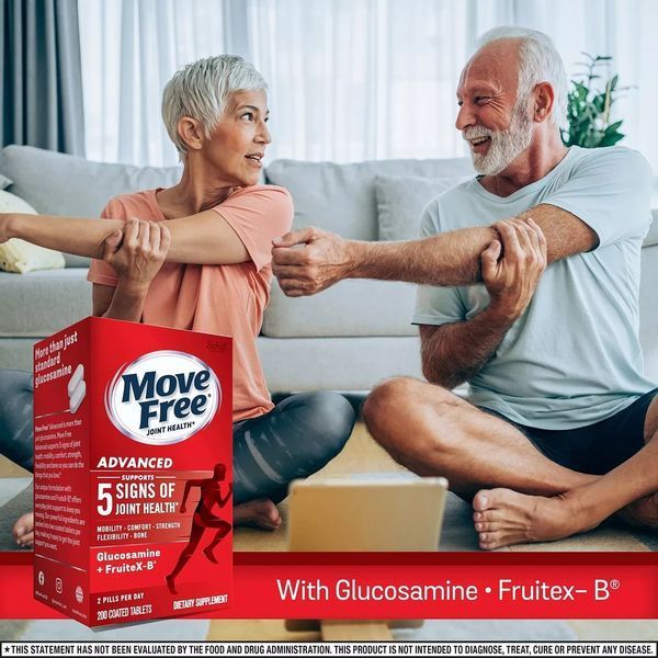 Move Free Advanced 200 шт. USA Glucosamine + Chondroitin с глюкозамином, хондроитином и Uniflex для суставов, 2597953358 фото
