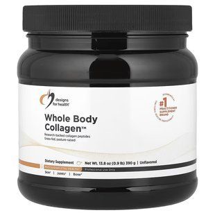 Designs for Health Whole Body Collagen&nbsp;390 г, Десігнс фор хелс &mdash; колагенові пептиди для шкіри, суглобів, кісток 2789094537 фото