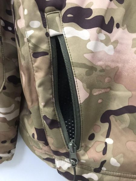 Тактична весняна куртка софтшелл Soft Shell Multicam на флісі армійська камуфляж мультикам ЗСУ 1725879053 фото