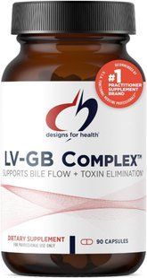 Designs for Health LV-GB Complex, 90 капсул, Десігнс фор хелс &mdash; добавка для печінки та жовчного міхура з розторопшею, артишоком 2789107483 фото