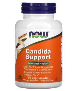 Now Foods Candida Support, от грибковой инфекции пищеварительной системы 90 рослинних капсул 1761277361 фото