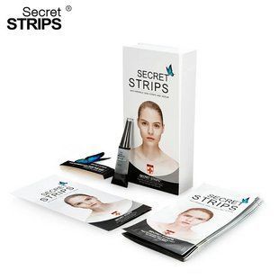 Secret Strips, 10 пар + 8 мл, Сікрет Стріпс - смужки проти зморшок під очима + гіалуронова сироватка. 2857365539 фото
