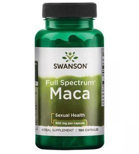 Swanson Full Spectrum Maca 500 мг Маку для сексуального здоров'я, 100 капсул 1752298996 фото