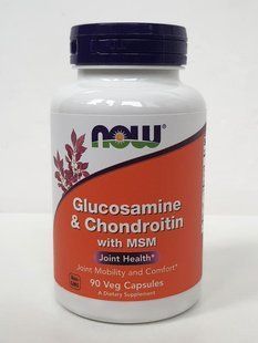 Now Foods Glucosamine & Chondroitin with msm Нау Фудс глюкозамін і хондроїтин Для суглобів і зв'язок 90 капсул 184025787 фото