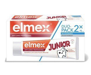 Детская зубная паста от кариеса 6-12 лет Elmex Anti-caries Professional Junior 2х75мл. 1961993199 фото