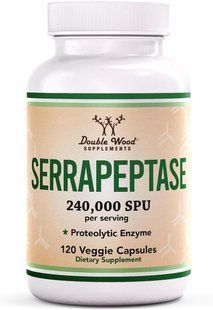 Серрапептаза Double Wood Serrapeptase 240 000 SPU 120 шт. 2223746386 фото