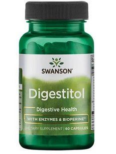 Пищеварительные ферменты и биоперин Digestitol Swanson, 60 капсул 2065567611 фото