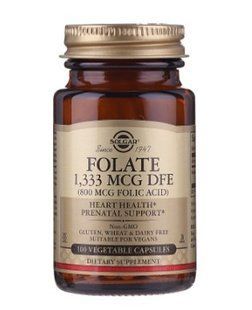 Фолієва кислота Solgar Folate 1,333 mcg DFE (Folic Acid 800 mcg) 100 капсул 1648765748 фото