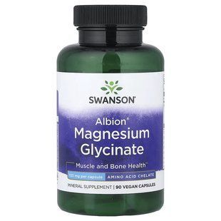 Swanson albion magnesium glycinate 133 мг 90 шт Свонсон альбіон магніум гліцинат капсули для нервової системи, м&rsquo;язів і серця. 2967649115 фото