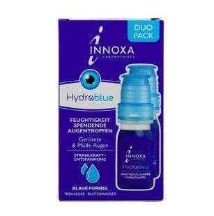 Капли для глаз Innoxa Hydrableu Duo, 10 мл, Иннокса - средство от покраснения и усталости, 2 флакона. 2659497764 фото