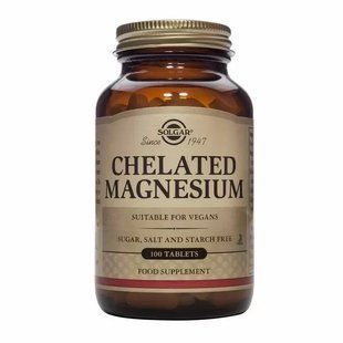 Минералы Солгар Хелат Магния Solgar Chelated Magnesium 100 таблеток 184026137 фото
