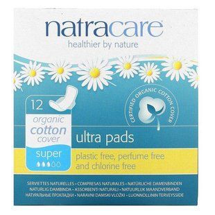 Гігієнічні прокладки Natracare Ultra Pads Super з органічної бавовни стандартні Натуркеа 12 шт 1417655787 фото