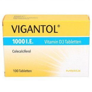 Вітаміни Vigantol Вігантол вітамін D3 1000 МО 100 таблеток 1511852020 фото