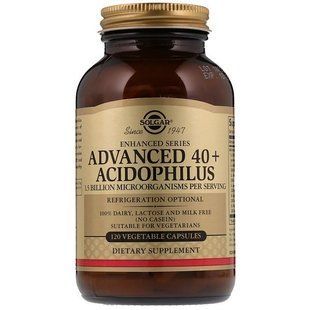 Биологически Активные Добавки Ацидофилус 40+ 120 капсул Solgar Advanced Acidophilus (7865494) 184026172 фото