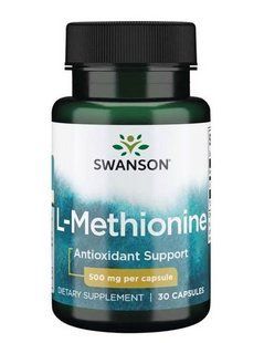 Аминокислота Swanson L-Methionine L-Метионин, 500 мг, 30 шт 2067796766 фото